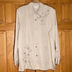 NWOT Vintage Alfred Dunner Embroidered Top Blouse Size 16